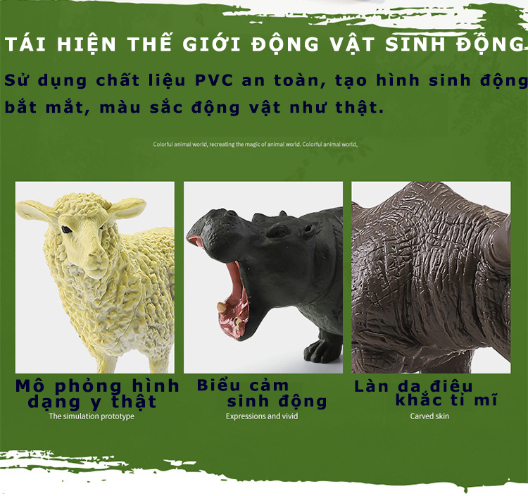 Đồ Chơi Mô Phỏng Các Con Thú Hoang Dã Dành Cho Trẻ Em