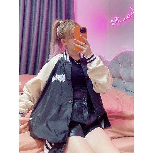 Áo khoác bomber jacket dù logo chữ G form rộng nam nữ