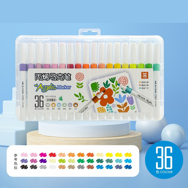 Hộp 36 Bút Dạ Màu Acrylic Marker - 9053A