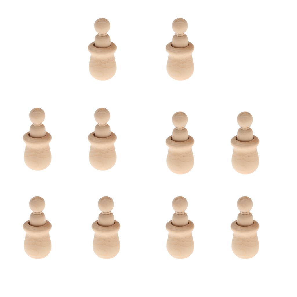 30x Chưa Hoàn Thành Gỗ DIY Người PEG Búp Bê Cây Giáng Sinh Người Tuyết Bánh Trang Trí Đồ