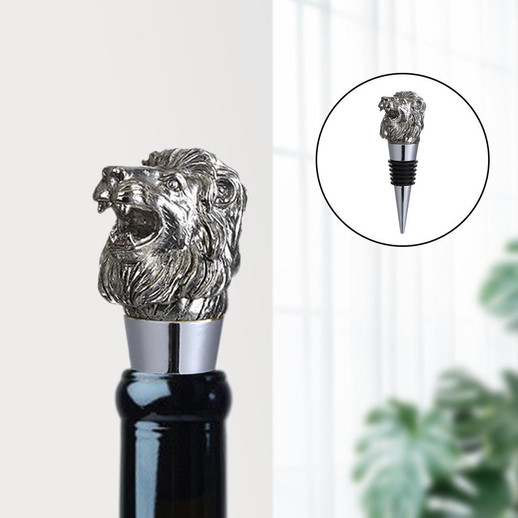 2 Pieces Animal Wine Bottle Stopper Decor for Bar Beverage Champagne Bottle