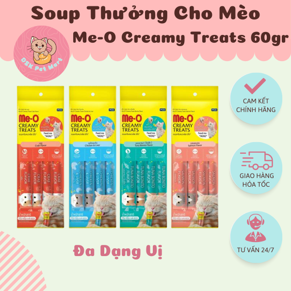 Bánh Thưởng Cho Mèo Dạng Kem - Me-O Creamy Treats 60gr ( 15gr x 4 )