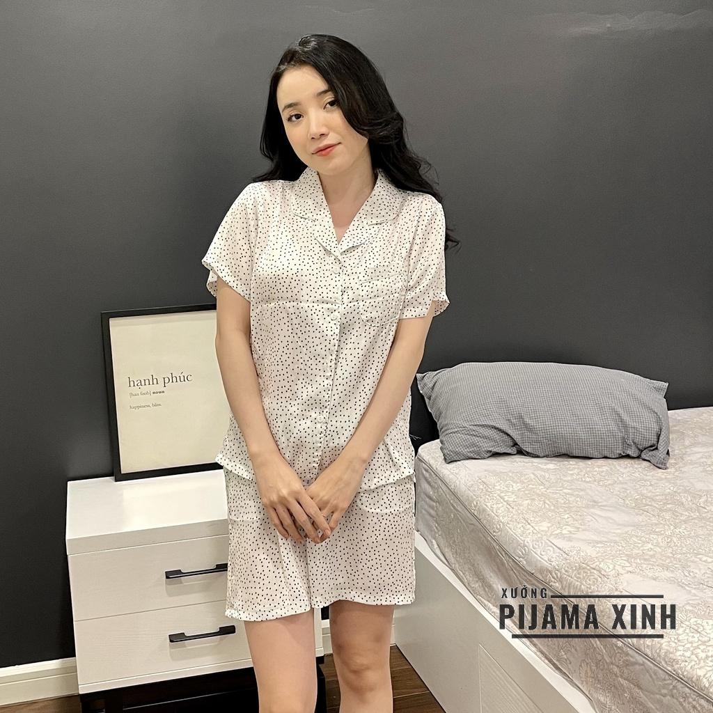 BỘ NGỦ PIJAMA LỤA - Đồ mặc nhà chất Latin trơn nhiều màu Cao cấp Chất đẹp Đường may chuẩn - Hàng cộc quần dài, đùi