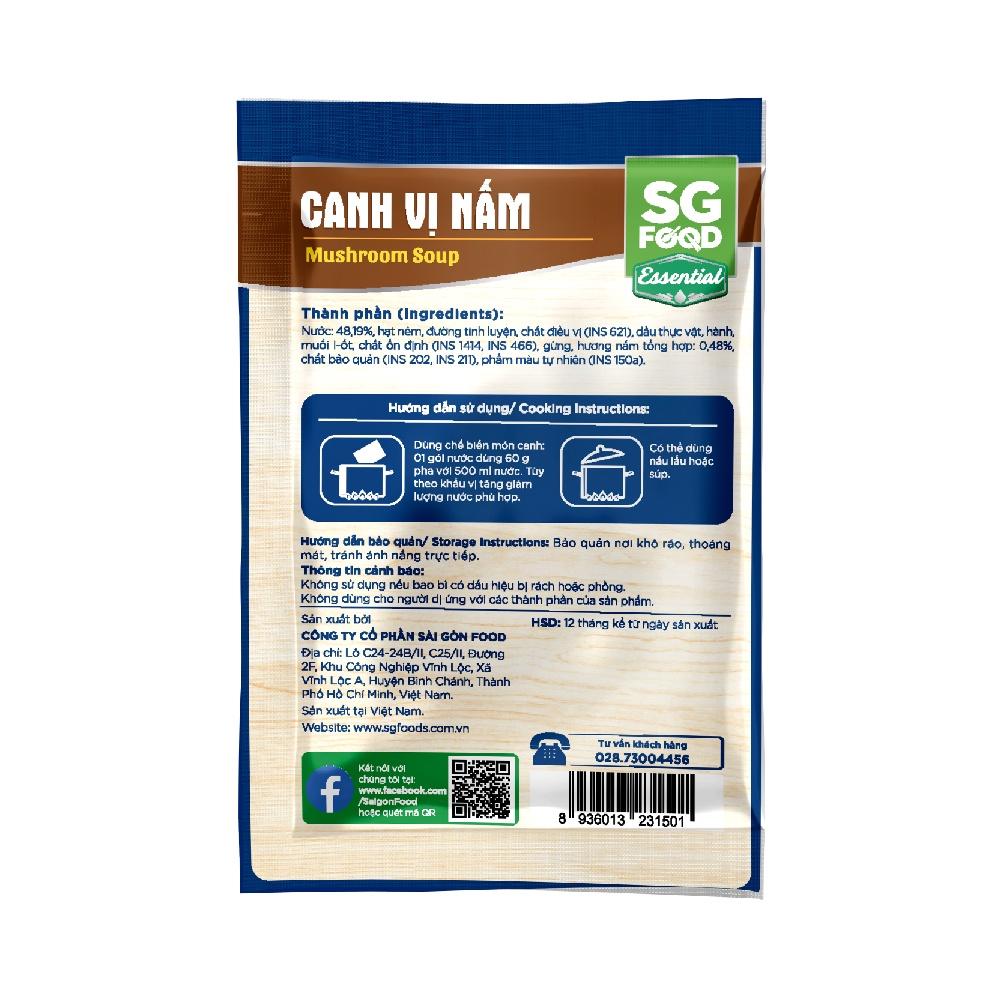 Combo 10 gói Nước Dùng Canh Vị Nấm Sài Gòn Food 60g