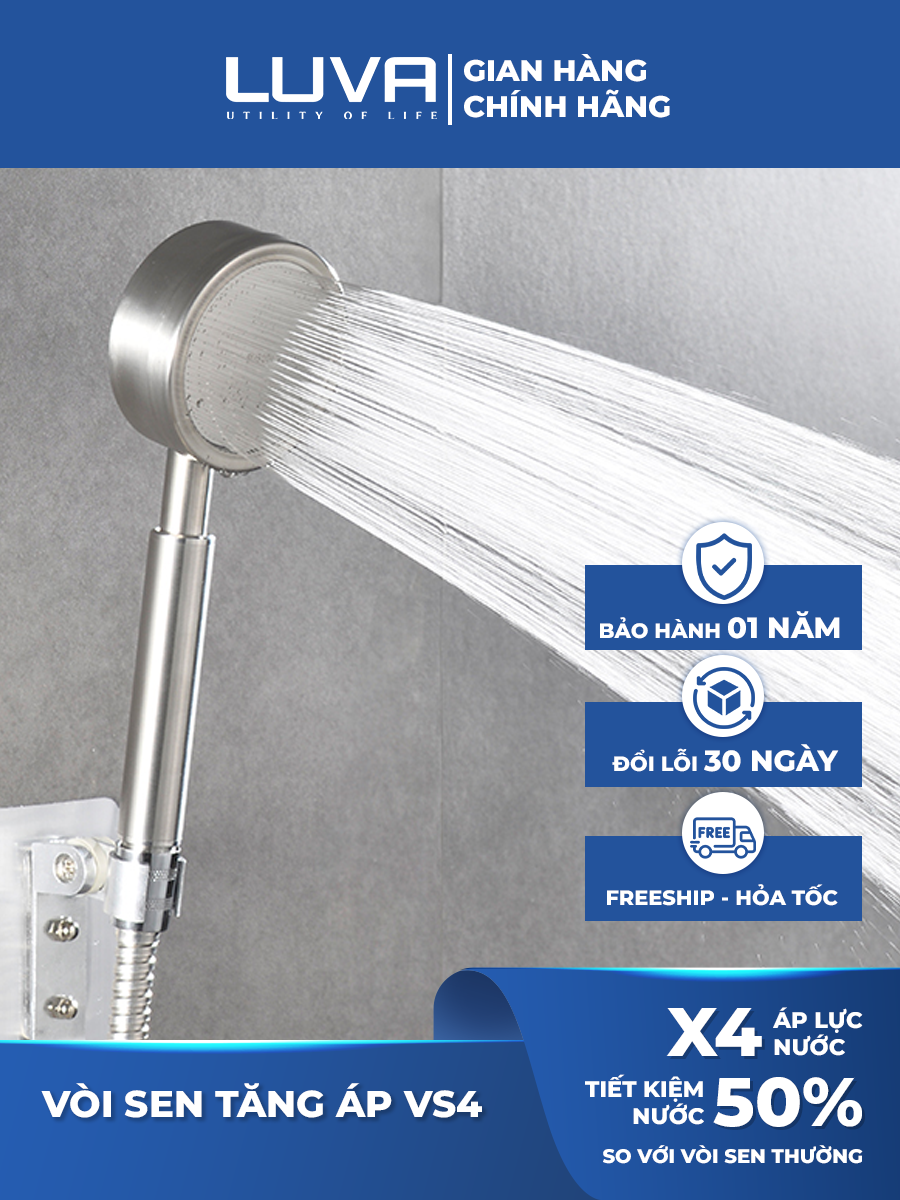 Vòi sen tắm LUVA VS4/VS6, BH 1 năm, đổi lỗi 30 ngày-Hàng chính hãng