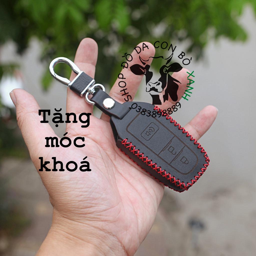 Bao da dành cho chìa khoá Toyota Corolla Cross mẫu 2 handmade da thật MS2
