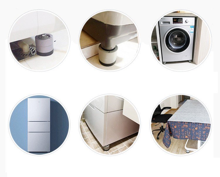 Combo 4 Chân Kê Máy Giặt, Tủ Lạnh 7x6cm