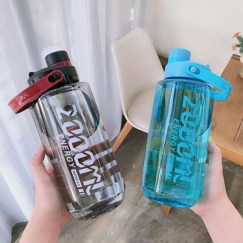 Bình Nước Thể Thao Bằng Nhựa Sức Chứa Lớn Chống Rơi Chống Nổ Có Quai Cầm Dành Cho Nam Và Nữ