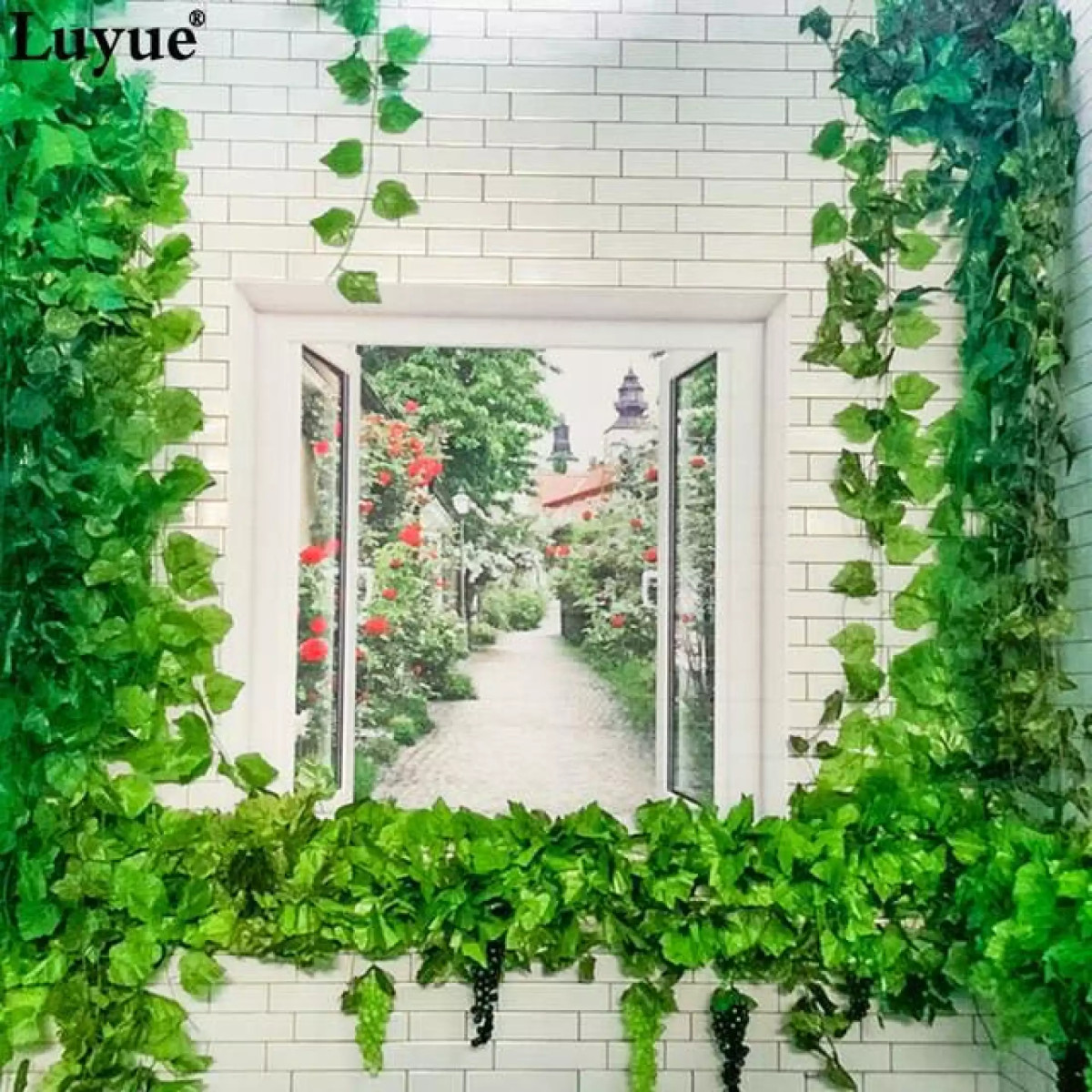 Dây leo lá giả chùm lá giả trang trí decor phòng, nhà cửa, nhà hàng, tiệc gng