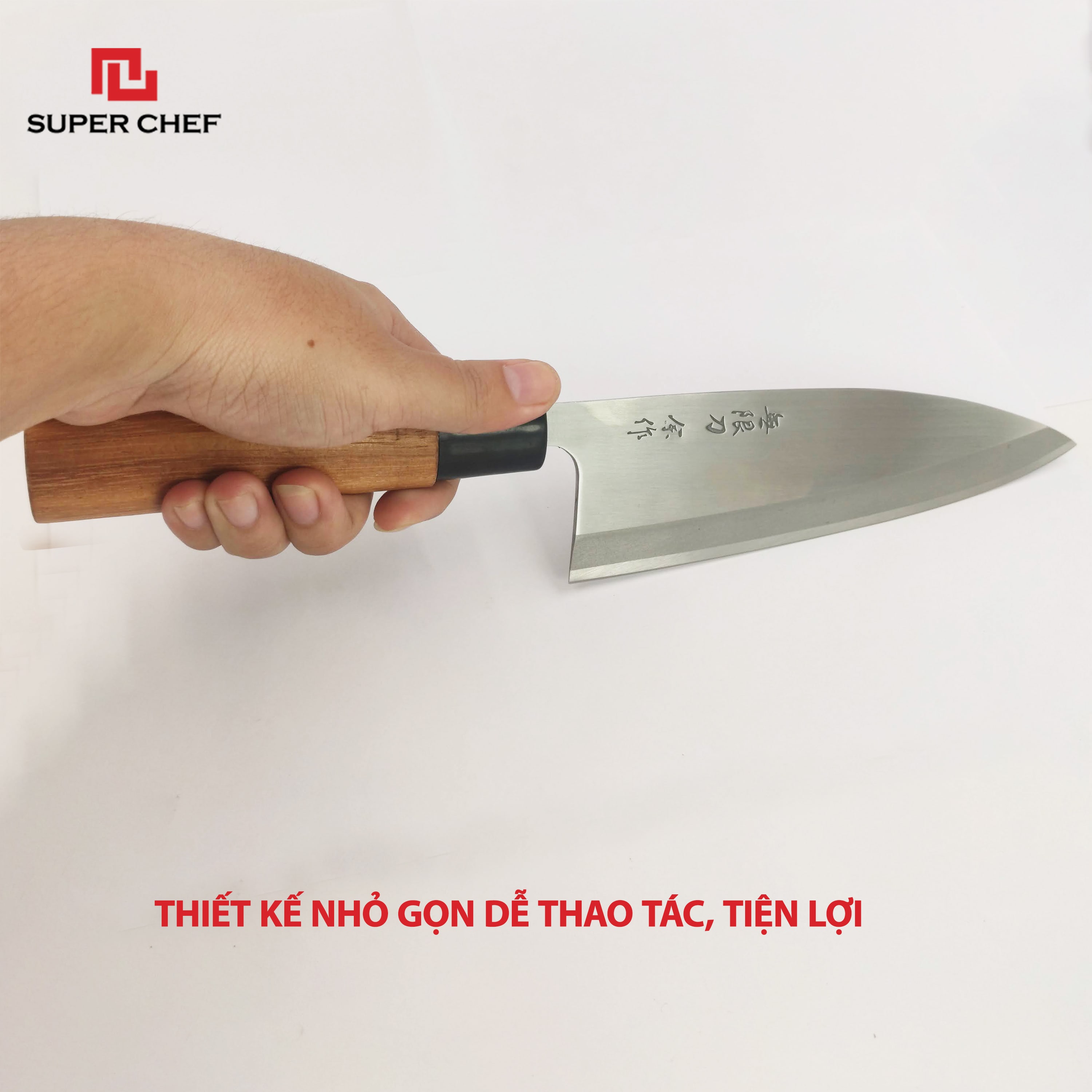 Dao Thái Thịt, Filet Cá Chính Hãng Super Chef Cao Cấp Tiêu Chuẩn Dao Deba Nhật Bản Siêu Sắc Bén, Lâu Cùn Bền Bỉ, Lưỡi Thép Không Gỉ Sét, An Toàn Cho Sức Khỏe, Siêu Tiện Lợi ( Lưỡi dài 16.5cm)