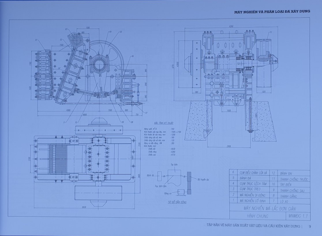 Tập Bản Vẽ MÁY SẢN XUẤT VẬT LIỆU VÀ CẤU KIỆN XÂY DỰNG