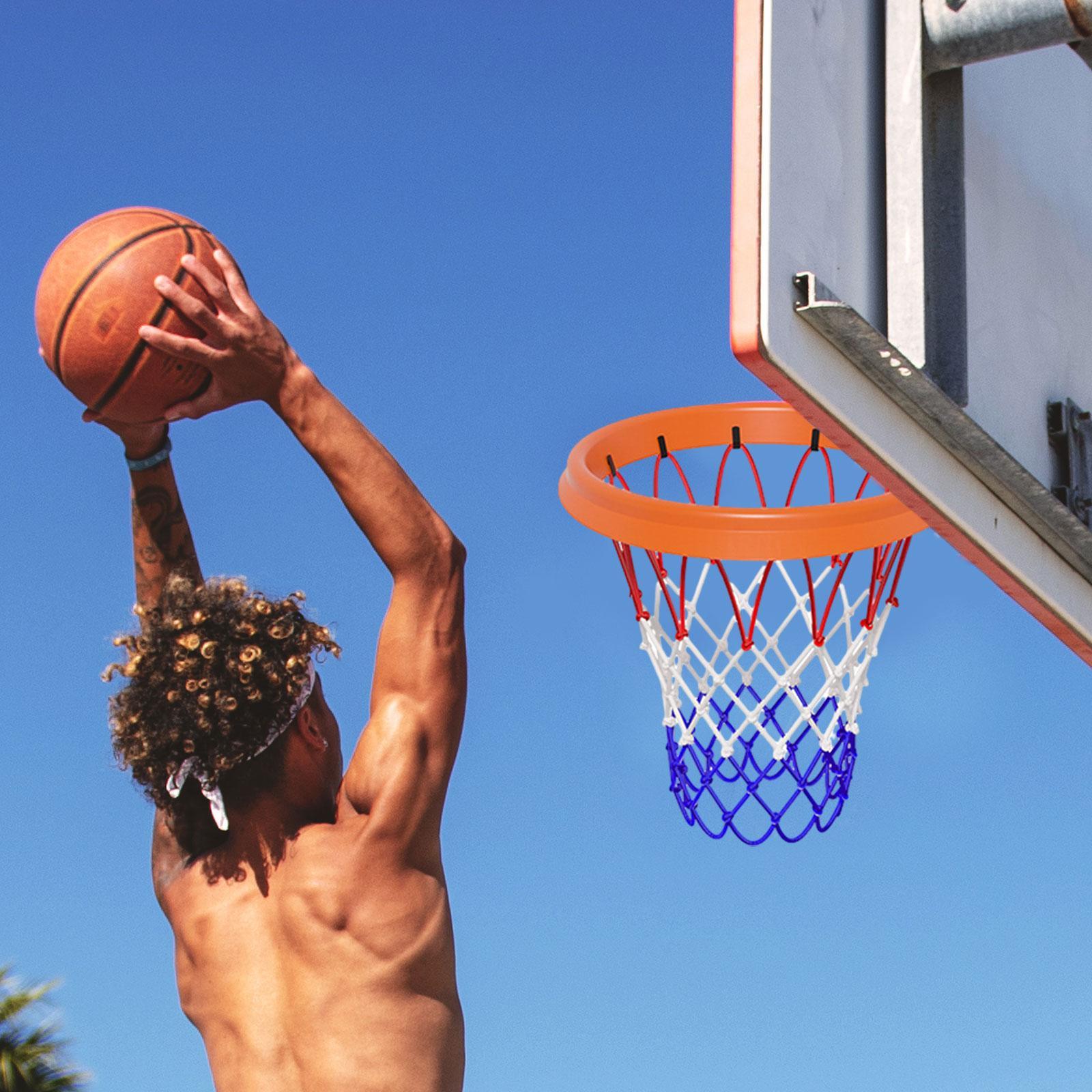 Basketball Hoop Net Basketball Net Frame Weatherproof Hanging Braided Rope Goal  Replacement Basketball Court Sports Devices