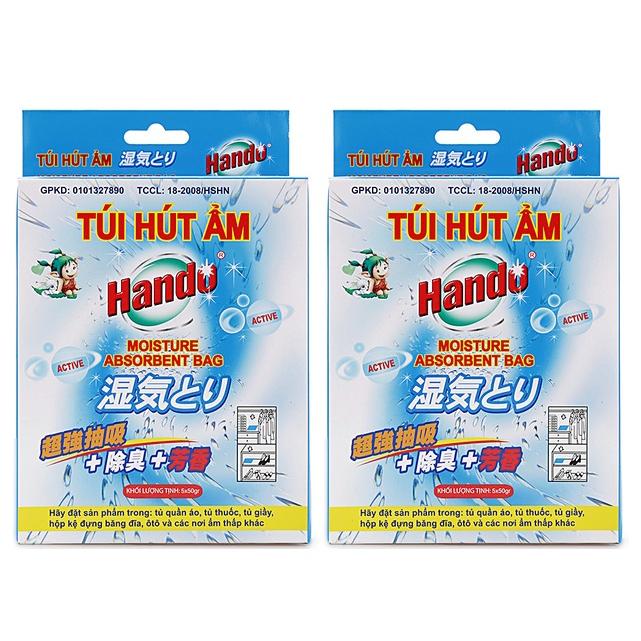 Hộp 5 túi hút ẩm khử mùi hương thơm Hando (50g/túi)