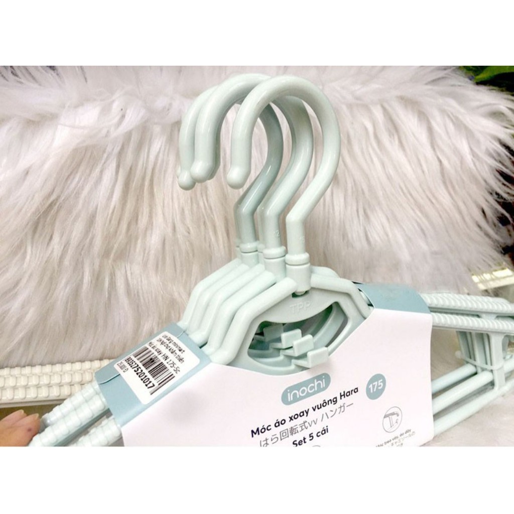 Móc áo xoay vuông Hara 175 - Inochi (lốc 5 cái)