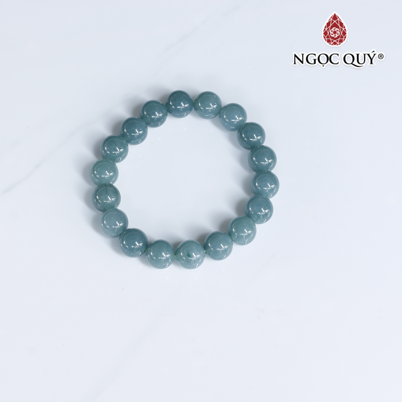 Vòng tay lam ngọc 10mm mệnh thủy, mộc - Ngoc Quý Gemstones