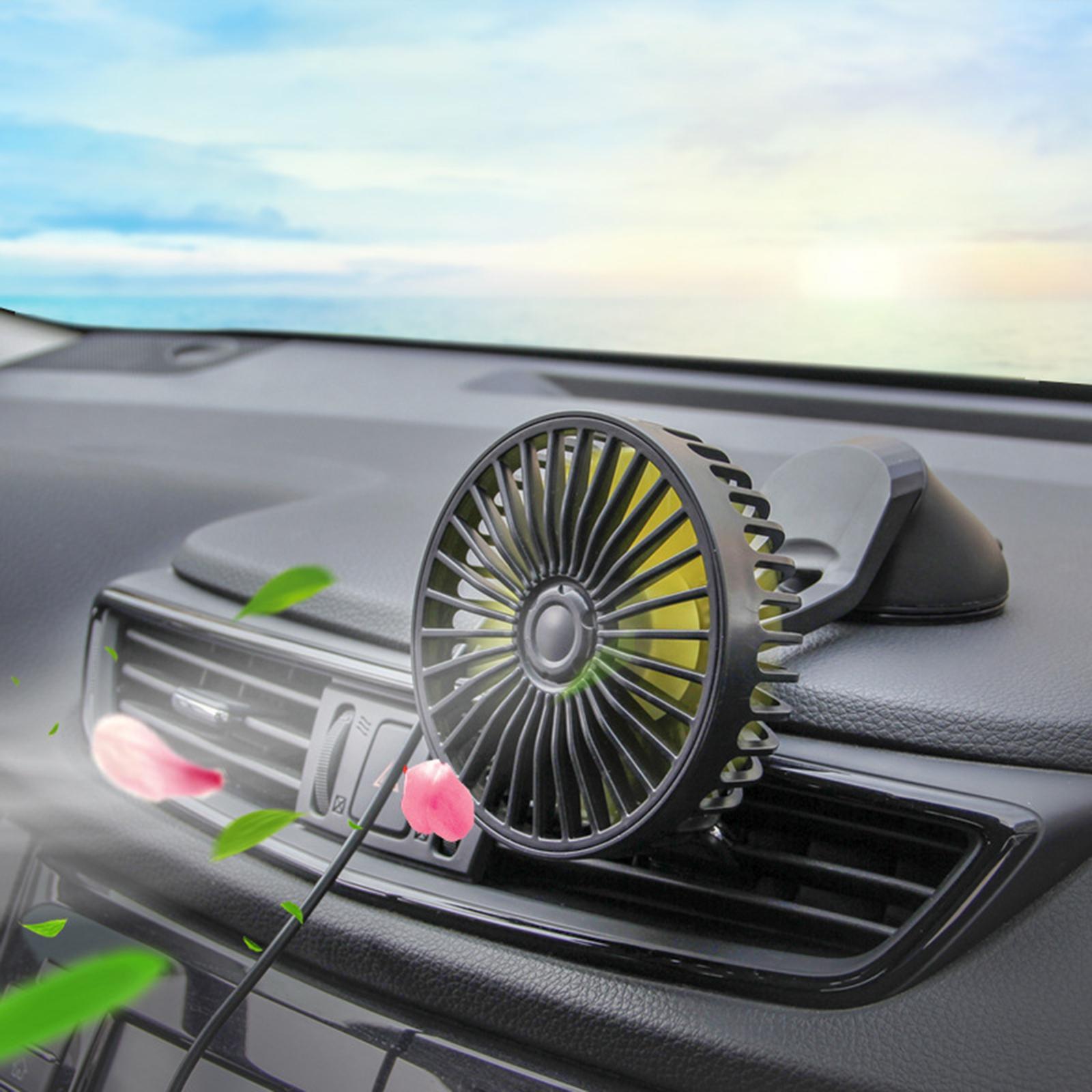 5V USB Fan Variable Speed Suction Cup Ventilation Small for Car Van Office