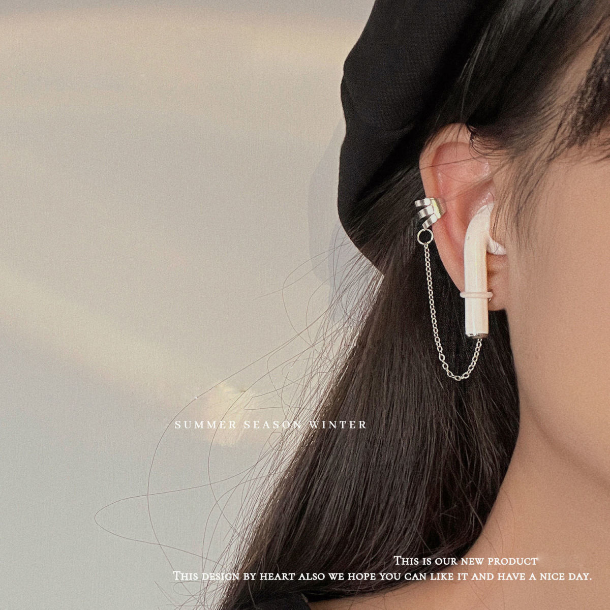 Bông tai khuyên tai đeo tai nghe airpod phụ kiện giới trẻ đa năng đa phong cách tiện dụng