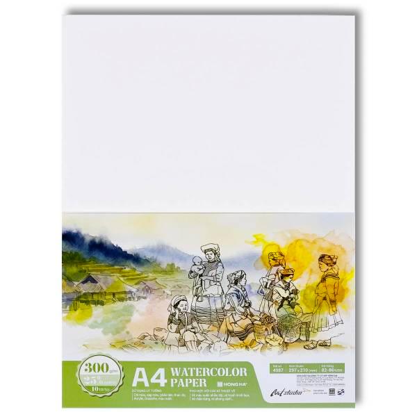 Giấy Vẽ Art Studio A4 - 300gsm - Hồng Hà 4987 (10 Tờ)