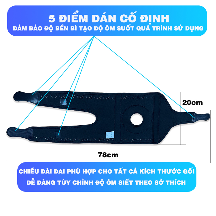 Đai Bảo vệ Khớp Gối - Dây Chằng Gối - Sụn Chêm VNSPORT | VNS931 . Đai Bảo Vệ Đầu Gối Cao Cấp - Hàng Chính Hãng