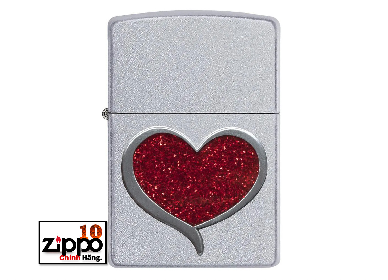Bật lửa Zippo 29410 Glitter Heart - Chính hãng 100%