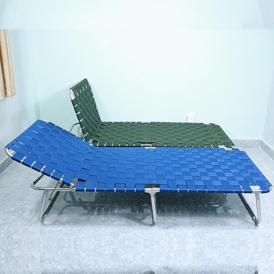 Giường xếp VIP khung inox dây bẹ lớn và dày