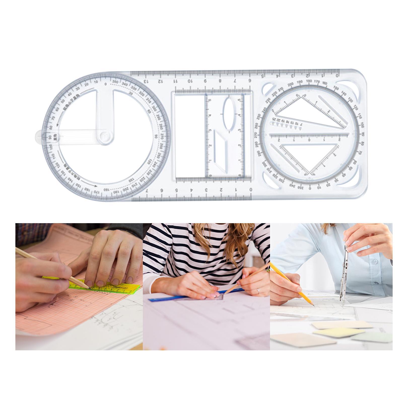 2pcs Multifunctional Ruler Drawing Measuring for Drafting Tailor Office