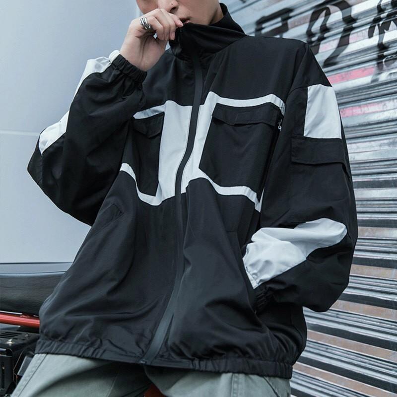 Áo khoác gió 2 lớp - Áo khoác dù unisex - Màu đen