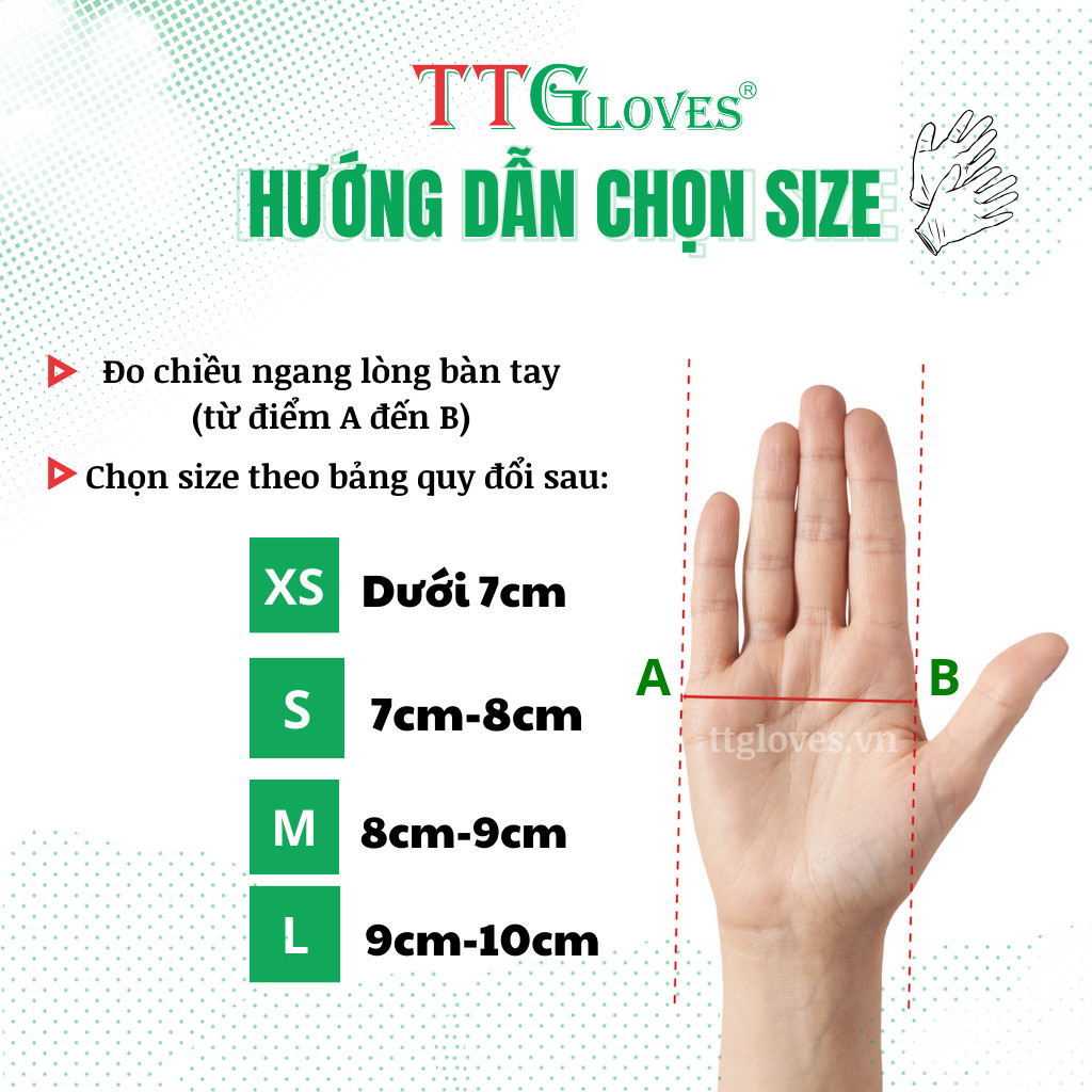 Găng Tay Y Tế, Găng Tay Cao Su Y Tế Không Bột Nitrile TTGLOVES cao cấp Màu Xanh 4.5g 100 Chiếc (size XS)