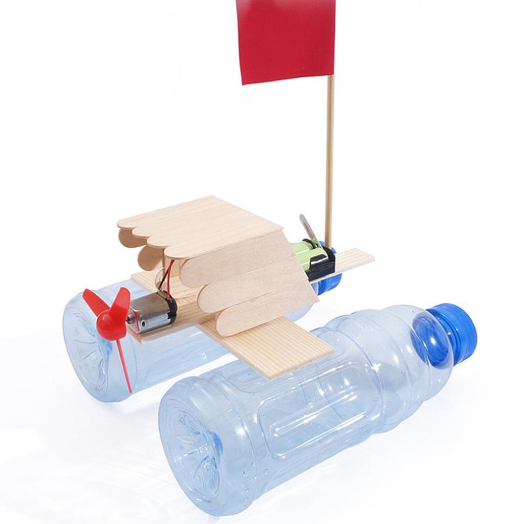 DIY Assembled Wind Turbine Model Boat Physic Student Science Educational Toy