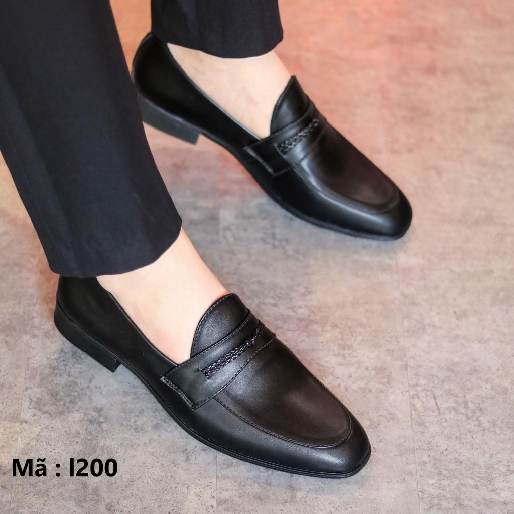 Giày lười nam,giày da nam đế khâu chắc chắn mã l200