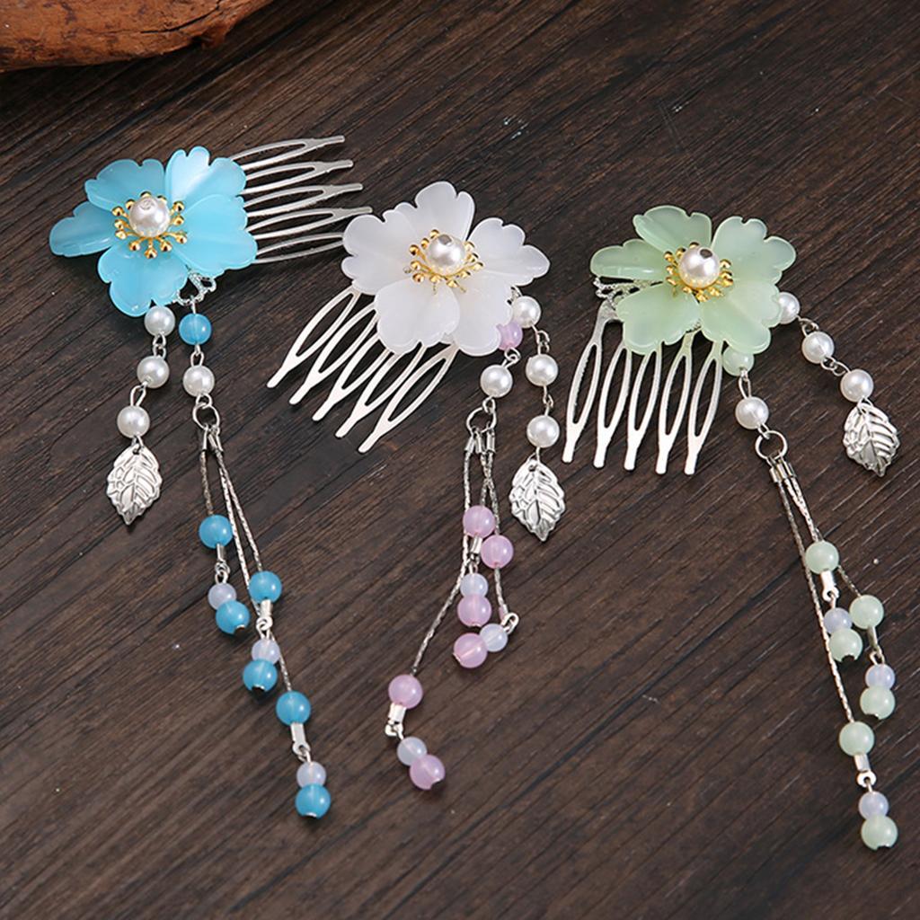 Classic Retro Bride Wedding Jewelry Chinese Style Flower Hair Comb