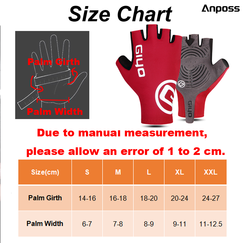 Găng Tay Xe Đạp Fingerless Ngón Xe Đạp Mùa Hè MTB Cycl Găng Tay Nam Nữ Cho Thể Thao Tập Gym Thể Hình Câu Cá Xe Đạp Huấn Luyện Giyo Color: G0317 Size: S