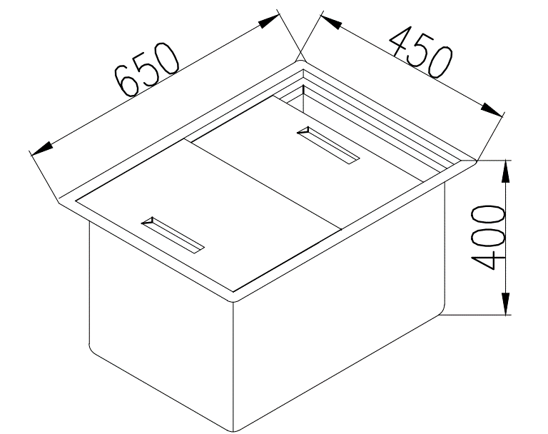 Thùng đá âm quầy Slightwind 2 lớp