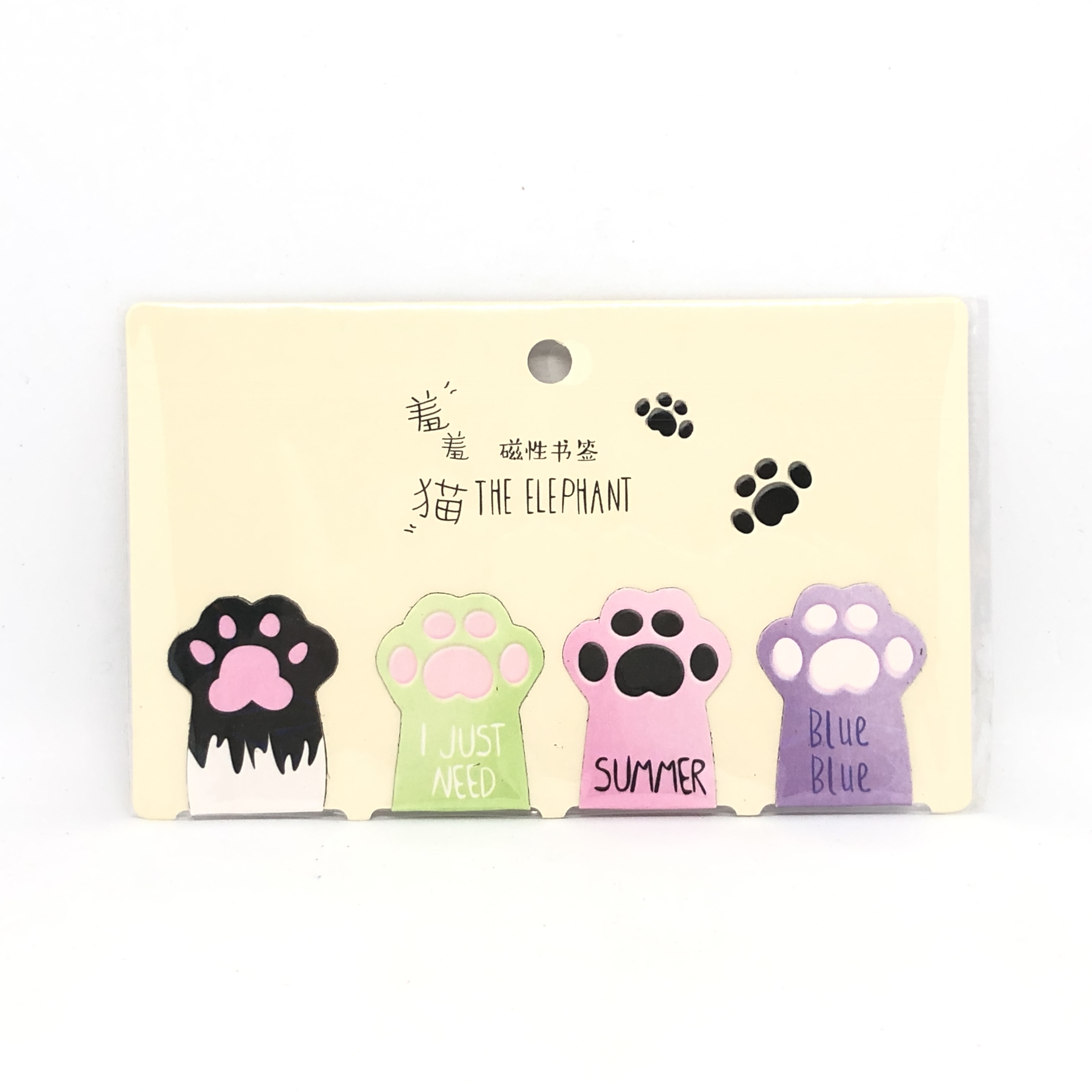 Bộ 4 Bookmark Magnet Mèo Cute - Mẫu ngẫu nhiên