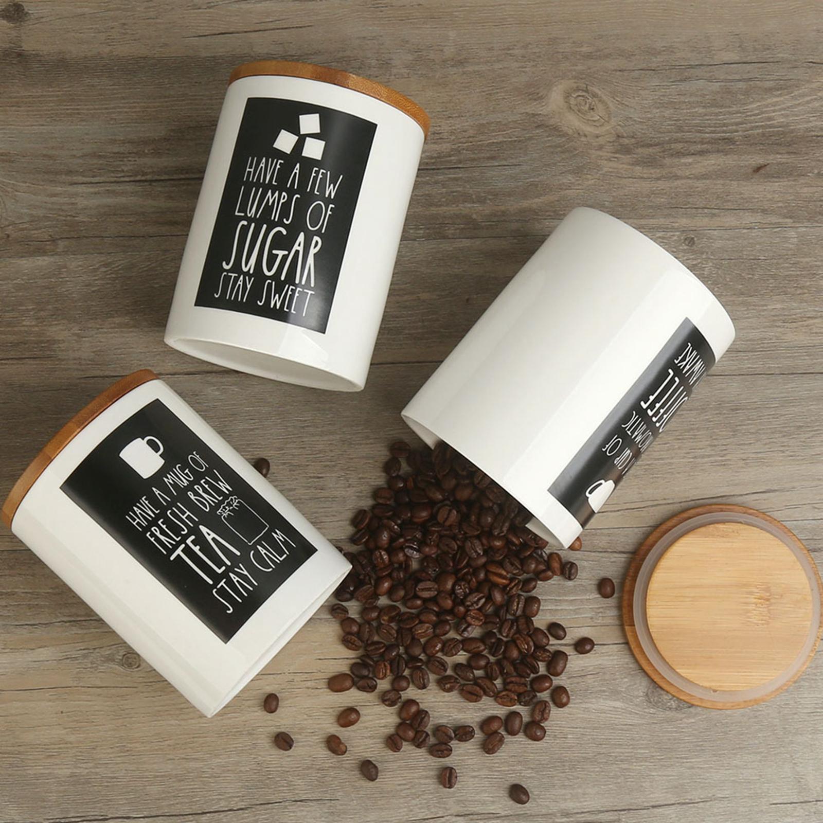 3 Pieces Kitchen Canister Set Airtight Food Storage Container for Cookie Jar