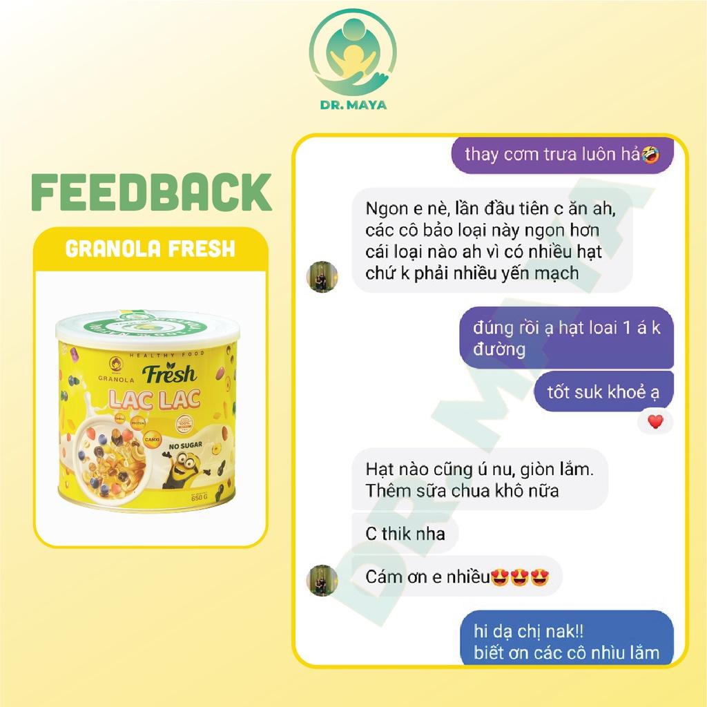 Granola Fresh Lạc Lạc Siêu Hạt Tươi 650g Hạt To Ăn Giòn Tươi Ngon Hỗ Trợ Giảm Cân và Ăn Kiêng