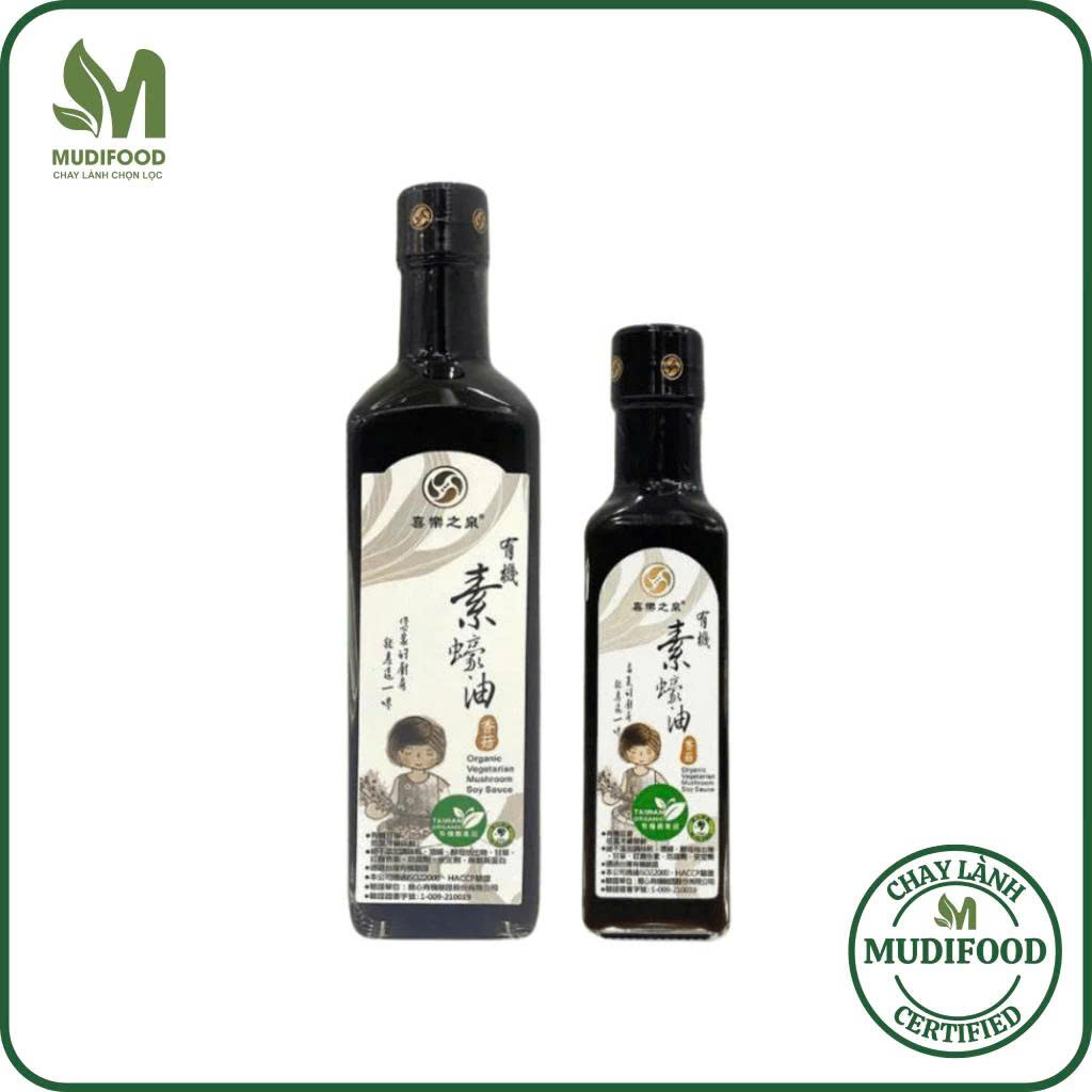 Dầu Hào Chay Hữu Cơ Từ Nấm JoySpring Chai 210ml 500m - Gia Vị Cho Các Món Ăn Chay, Ăn Kiêng, Healthy
