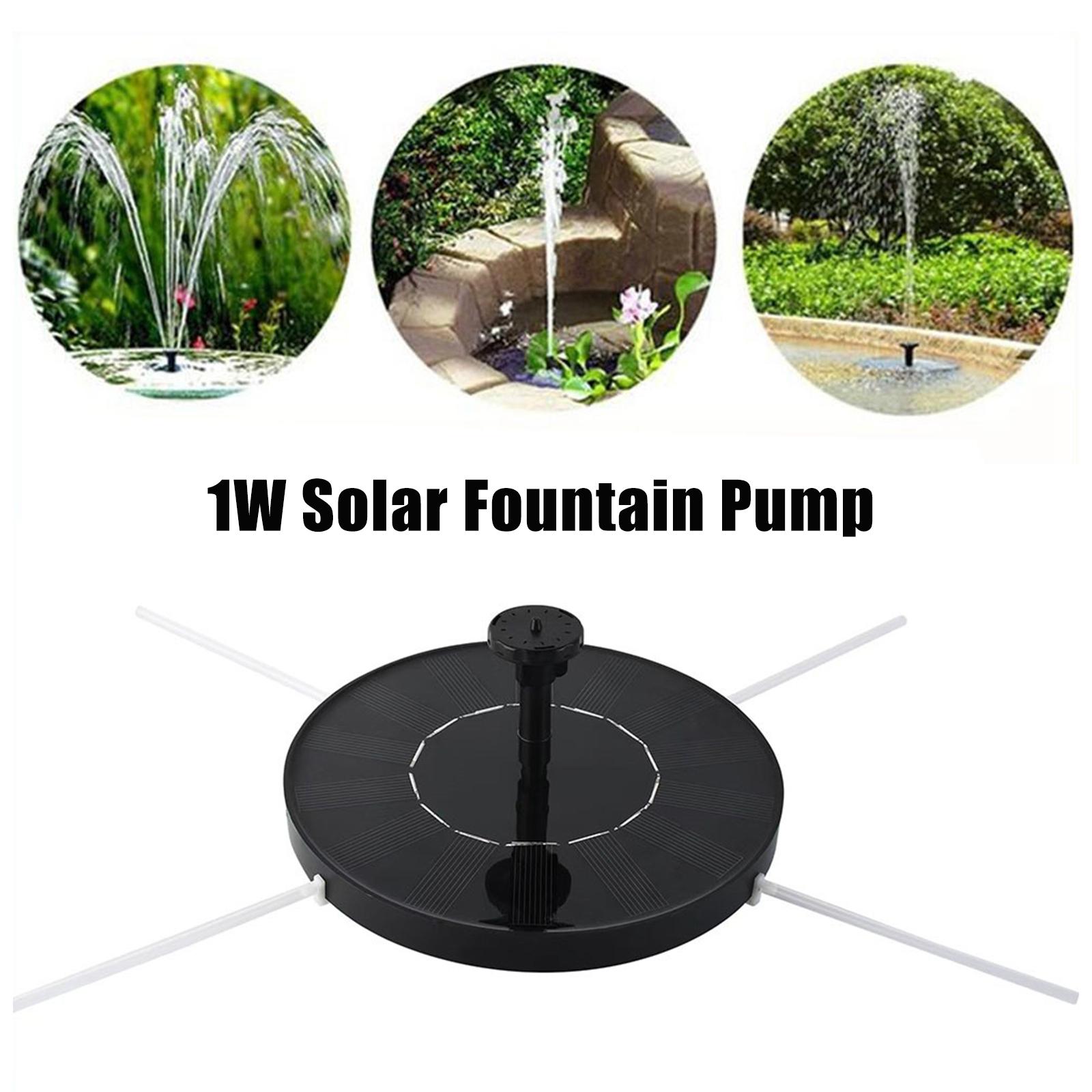 Máy Bơm Đài Phun Năng Lượng Mặt Trời 1W Với Bộ Lọc 6 Đầu Phun Chống Va Chạm