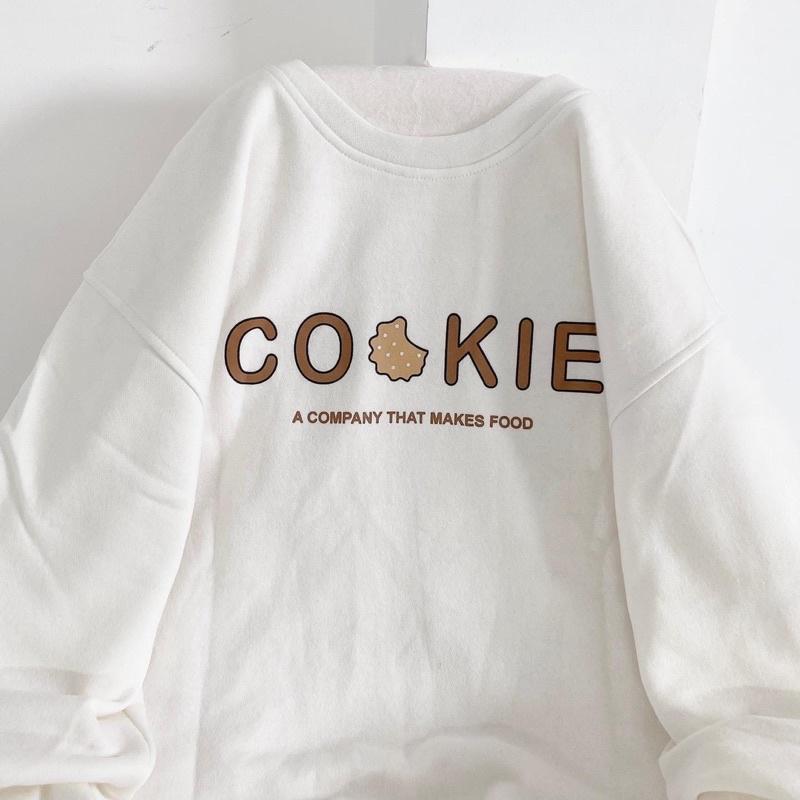 Áo Sweater màu trắng in HELLO COOKIE 3 CHÚ GẤU SIÊU CUTE, ÁO HOODIE CHUI THUN NỈ BÔNG