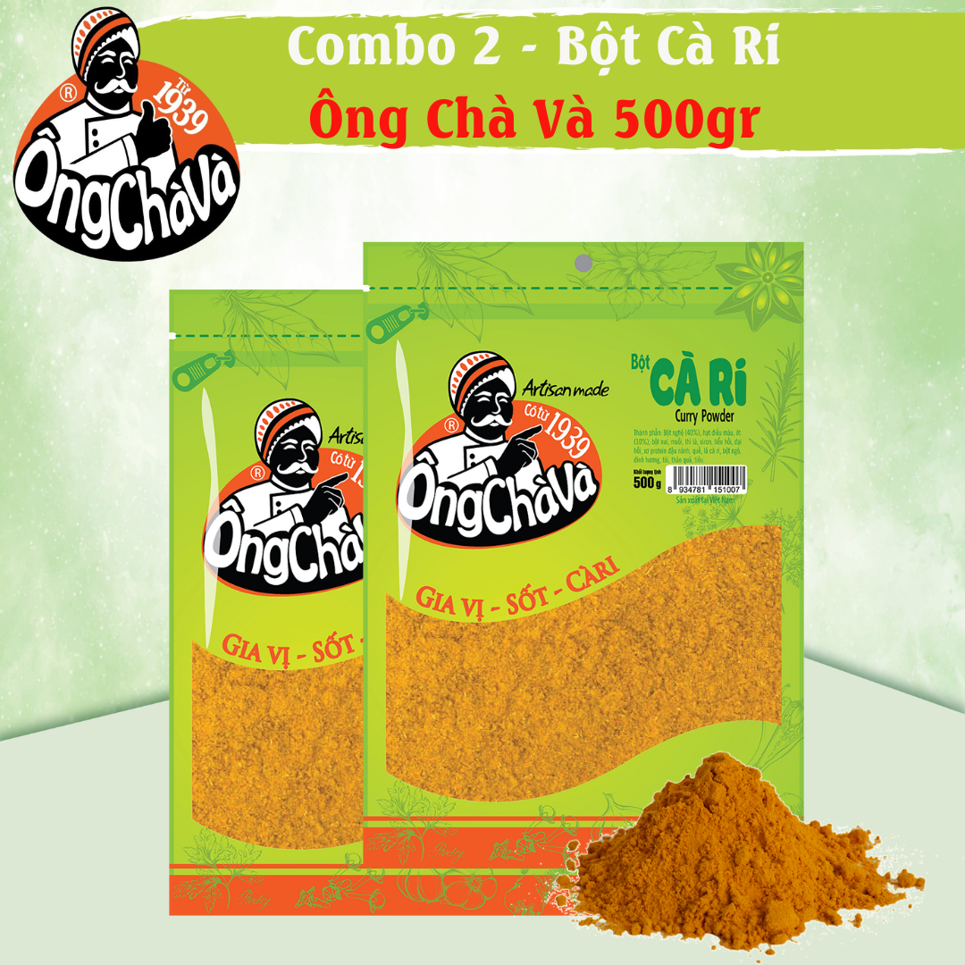 Combo 2 Túi Bột Cà Ri Ông Chà Và 500gr (Curry powder)