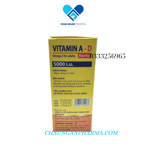 Viên Uống Vitamin A D Bổ Sung Vitamin Giảm Nguy Cơ Khô Mắt Mỏi Mắt Còi Xương Hỗ Trợ Đẹp Da Hộp 100 Viên