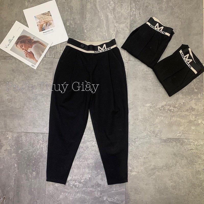 Quần baggy cạp chữ M phối cúc lệch cho nữ(40-63kg)