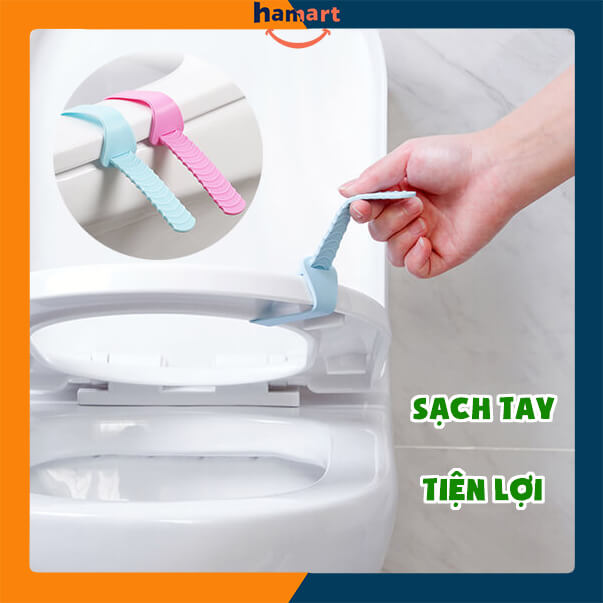 Dây Đai Silicone Cao Su Nhấc Mở Nắp Bồn Cầu Toilet Tiện Lợi Sạch Tay Cho Cả Nhà