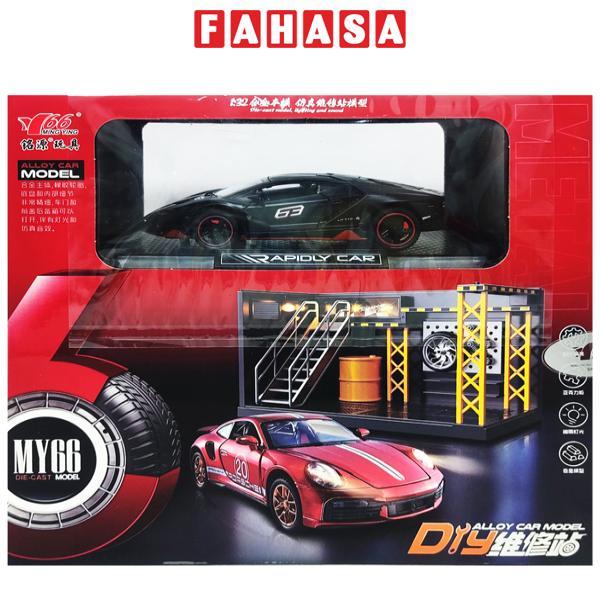 Đồ Chơi Mô Hình Xe 1:32 Lamborghini LP770 Và Gara Sửa Chữa Ô Tô - Ming Ying 66 MY66-M5274X - Màu Đen