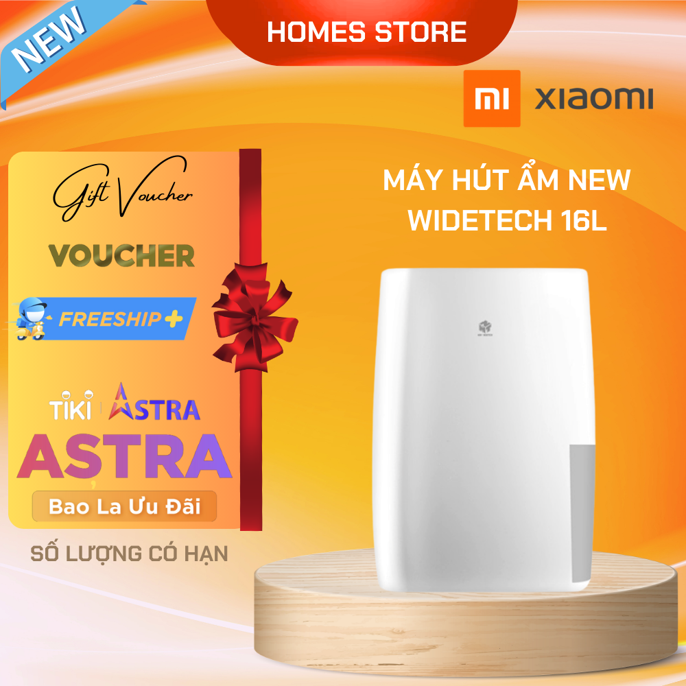 Máy Hút Ẩm XIAOMI NEW WIDETECH 18L Cảm Ứng Hiển Thị Thông Số Có Kết Nối App Dung Tích 18 Lít Phù Hợp Không Gian 50 m2, Công Suất 240 W - Hàng Chính Hãng
