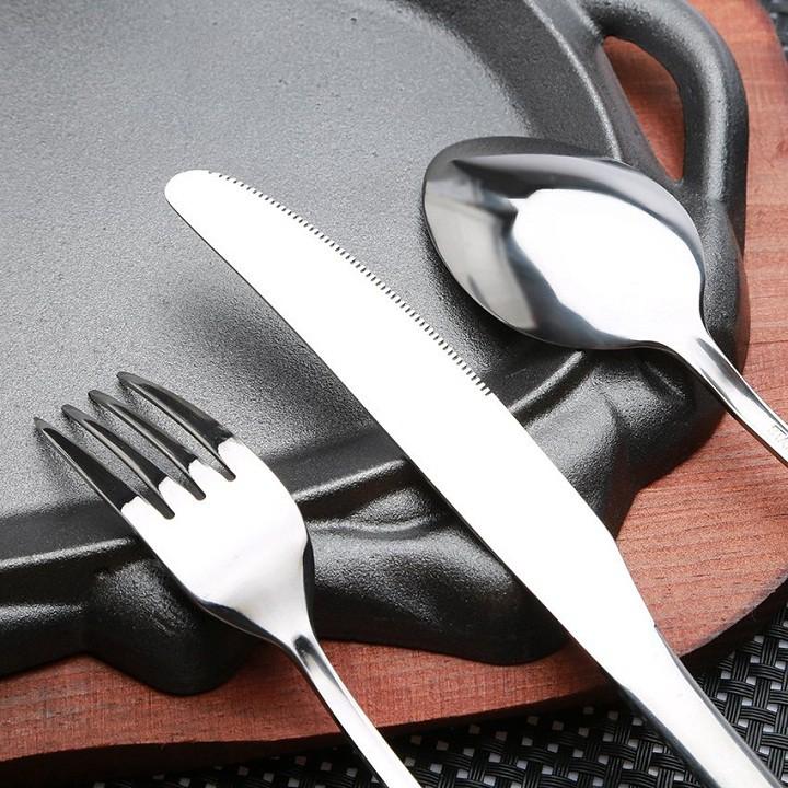 Bộ chảo gang đầu 18 cm bò có lót gỗ
