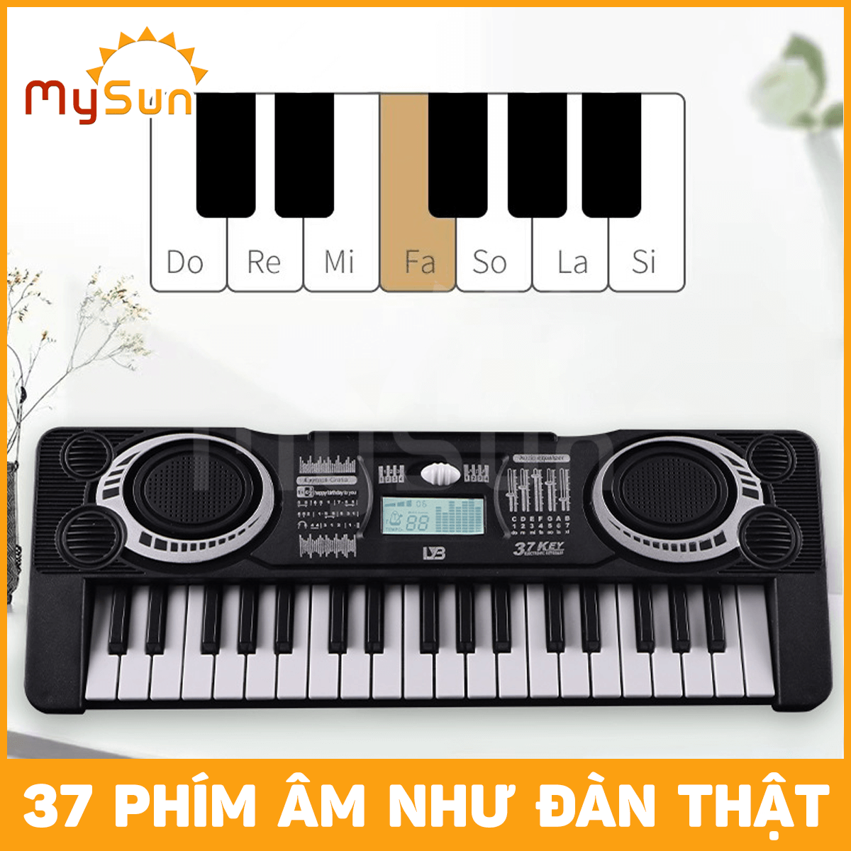 Đàn Piano Organ mini đồ chơi nhạc cụ đánh đàn cho bé có nhạc tặng kèm PIN