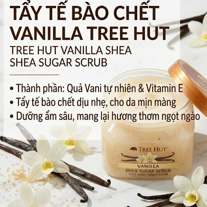 Tẩy Tế Bào Chết Toàn Thân Tree Hut 255g Nhập Khẩu Chính Hãng Từ Mỹ Dưỡng Trắng Đa Dạng Mùi Hươn