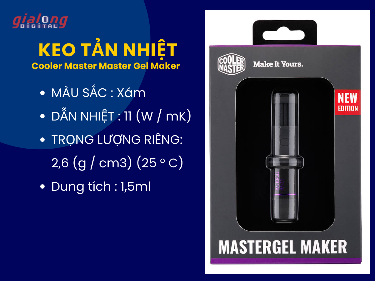 Keo tản nhiệt Cooler Master Master Gel Maker - Hàng chính hãng