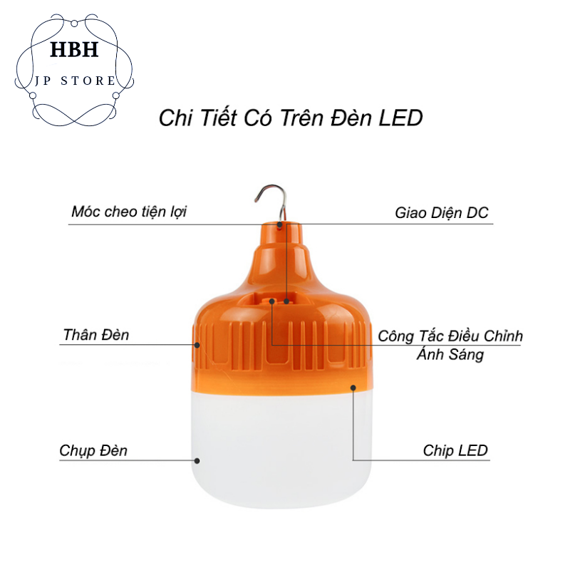 Bóng đèn led sạc tích điện thông minh không cần dây